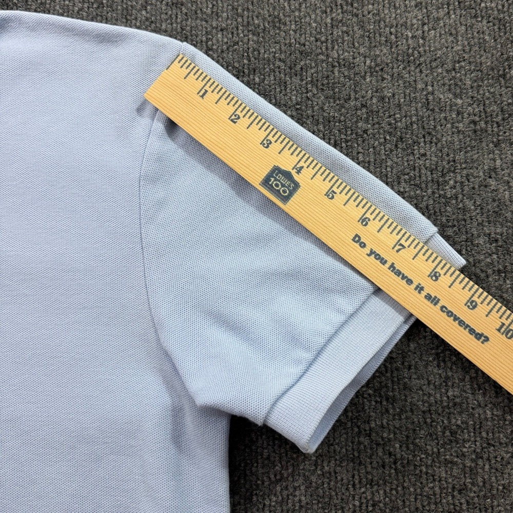 Tommy Hilfiger Polo Shirt Mens Medium Light Blue Cotton Pique Short Sleeve - Picture 9 of 9